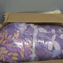 Anibedding 7Pieces Queen Comforter Set, Purple Botanical Bed in a Bag Complete Set with Sheet Pillowcase for Bedroom All Season
