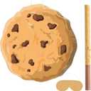 Pasimy Cookie Piata with Blindfold and Stick Sweet Chocolate Chip Cookie Piata for Milk and Cookies One Sweet Boy Birthday Baby Shower Halloween Party Decorations Game Supplies, 12.20 x 12.20 Inch