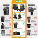 3 x [Upgraded] 4Pcs 15 Gallon Potato Grow Bags with Unique Harvest Window & Visible Window, Non-Woven Planter Pot with Sturdy Handle, Potato Growing Container, Plant Garden Bags to Grow Vegetables, Tomato