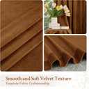 LAMIT 90 Inches Velvet Panels for Living Room, Golden Brown Thermal Blackout Curtains Room Darkening Back Tab and Rod Pocket Panels for Mid Century Decor Bedroom, 2 Panels, 52 x 90 Inch