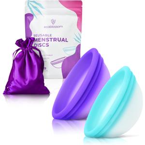 Ecoblossom Menstrual Original Disc - Set of 2 Reusable Period Discs Regular (Large Disc (Pack of 2)) (Large (Pack of 2))