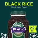RiceSelect Black Rice, Whole-Grain Rice | Fiber-rich rice for stovetop, easy to cook, versatile pantry staple, gluten-free, vegan, kosher, non-GMO, 22-ounce jar (EXP 08/31/26)