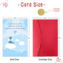 5 x Sympathy Card for Loss of Pet Dog, Dog Memorial Sympathy Gifts for Loss of Pet, Condolence Card for Doggy Lover, Bereavement Gifts Remembrance Dogs (Blue)