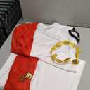 Kids Toga Costume Roman Robe Greek God Outfit Halloween Cosplay Costume Accessories Set Medium