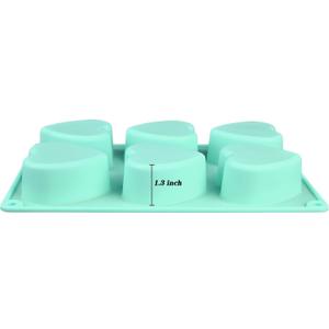 Actvty Heart Shaped Silicone Mold, 6 Holes Heart Molds for Chocolate,Muffins,Cake, Jelly Pudding, Handmade Soap, Bath Bombs Making Actvty Heart Shaped Silicone Mold, 6 Holes Heart Molds for Chocolate,Muffins,Cake, Jelly Pudding, Handmade Soap, Bath Bombs Making