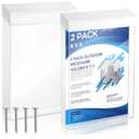 Remerry 2 Pieces Acrylic Outdoor Brochure Holder 6 x 9 Inch Clear Wall Mount Literature Box with White Lid Wall Mounting Waterproof Pamphlet Holder with 4 Screws for Pamphlet Map Menu Flyer Display