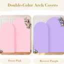 Pink Purple Arch Cover 2 Set-7.2 and 6ft Arch Backdrop Cover Spandex Fitted Baby Shower Arch Stand Covers for Girls Birthday Party Wedding Bridal Shower Banquet Photo Arch Covers Stretchy Backdrop