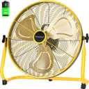 blessny 20'' Portable Rechargeable Floor Fan for Home Patio Camping | Max 60 Hours Long Running Time for Gym RV Greenhouse Cooling or Air Circulation