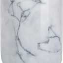 Toothbrush Holder,Handmade Marble Toothbrush Cup,Stone Toothbrush Organizer for Pen Holder,Makeup Brush Cup,Razor Holder,SPA Collection Tumbler First Choice for Home and Hotel(White)