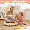 Wooden Spinner Seat, Large Spinner Seat for Kids & 2 Riders, Heavy Duty 250lb Capacity, Smooth Bearing Sensory Spinning Toy, Indoor Active Play Gift for Boys Girls