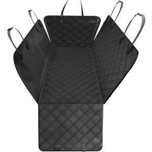 Dog Car Seat Cover for Back Seat,100% Waterproof Scratch Proof Nonslip Seat Cover,600D Heavy Duty Scratch Soft Dog Hammock for Car for Cars Trucks and SUVs