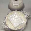 Davivy 5.5QT Cast Iron Dutch Oven with Silicone Baking Mat, 10" Round Bread Dutch Oven, Sourdough Bread Baking Pan, Enameled Cast Iron Bread Oven - Light Grey