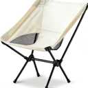 Wind Tour Portable Camping Chair Lightweight Foldable Outdoor Chair for Hiking Camp Backpacking Lawn Beach Fishing Picnic with Carry Bag (Off White)