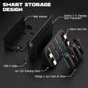 Hosanwell Switch 2 Wall Mount, RGB Light Wall Mount for Switch 2, 4 Joy-Cons Charging, 4 Game Slots,Black [nintendo_switch_2]