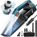 Car Vacuum - Portable Handheld Car Vacuum Cleaner High Power with 16.4ft Cord, Bag, LED Light & Attachments - DC 12V High Power Small Vacuum for Car, RV, Boats, Travel - Car Accessories