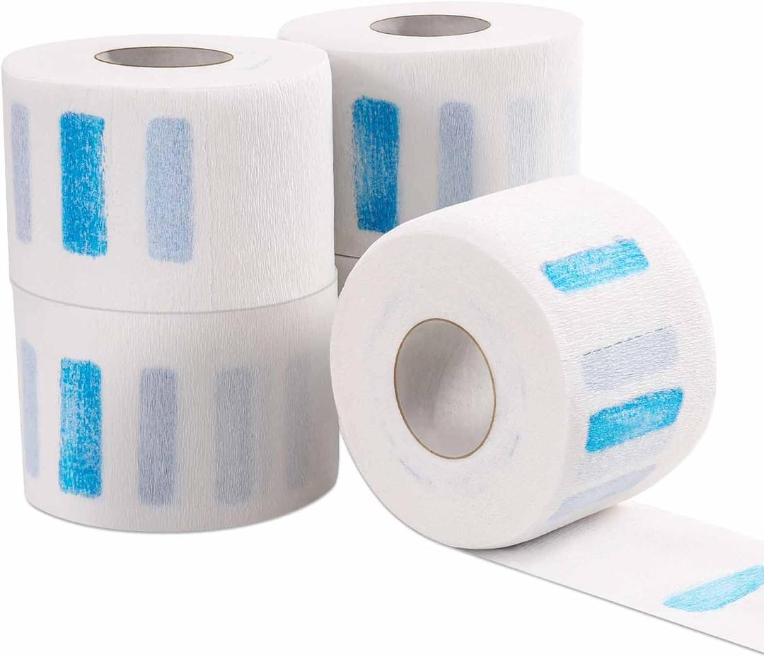 5 Rolls Disposable Neck Strips for Barber Shop,Professional Stretchy Paper Hairdressing&Haircut Accessory Tool