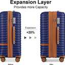 Joyway Luggage Set 7 Piece Suitcase Sets with Spinner Wheel,Hardside Expandable Travel Laggage with TSA Lock(18/20/24/28 Navy)
