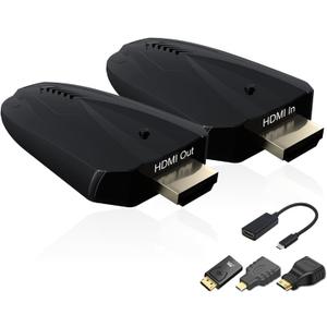 4K Wireless HDMI Transmitter and Receiver, 500 FT/150M Range, Plug and Play 2.4G/5G Wireless HDMI Extender kit for Video and Audio Transmission for Laptop/PC etc. No App/Bluetooth Needed