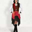 KatchOn Halloween Women's Pirate Costume - Adult Dress for Cosplay (L)