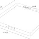 Oversize Extra Large King Size Bed Tray for Eating Big Clear Acrylic Serving Tray with Handles 24x24 Inch -Spill Proof- Decorative Countertop Organizer for Ottoman,Bed,Party, Butler Tray