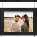 5x7 Wall Hanging Picture Frames Collage with 3 Opening Black Frames