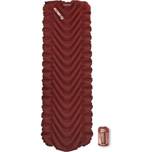 KLYMIT Insulated Static V Inflatable Sleeping Pad | Comfortable, Lightweight, Easy to Inflate, Portable Air Bed Mattress for Camping, Backpacking and Hiking — Red