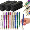 PerKoop 50 Pack Employee Thank You Pens with Gift Box Bulk, Inspirational Motivational Ballpoint Pens Bulk for Staff, Coworker, Team, Teacher, Nurse, Back to School Gift, Party Favor(Being Awesome)