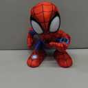 Marvel Spidey and His Amazing Friends Amazing Flip Spidey - 12-Inch Animatronic Plush with Lights, Sounds, and Web Dart Launcher