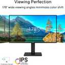 ASUS 27 1440P Business Monitor (VA27AQSE) - IPS, QHD, 99% sRGB, Frameless, HDMI, DisplayPort, VGA, 1ms, Speakers, Low Blue Light, Flicker Free, Ergonomic Design, VESA Wall Mountable