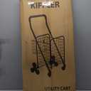 Grocery Shopping Cart with 360 Rolling Swivel Wheels Stair Climber with Blue Liner