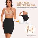 Womens Shaping Half Slip Dress (Black, S)