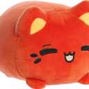 Aurora Enchanting Tasty Peach Thai Tea Meowchi Stuffed Animal - Bright & Colorful Design - Showpiece Plush - Red 7 Inches