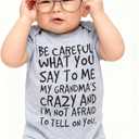 Loveternal Neutral Baby Girls Boys Cotton Romper Cute Saying Newborn Clothes 0-12 Months (Gray)