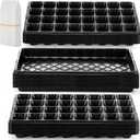 Yinder 20 Pcs Plant Seed Starting Trays, 1020 Trays No Holes and Cells Plug Trays with 100 Pcs Tags, Growing Trays for Nursery, Germination, Wheatgrass, Succulent, Microgreens and More (32 Cells)