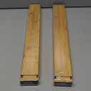 Utoplike 4 pcs Bamboo Kitchen Drawer Dividers Large, Adjustable Drawer Organizers, Spring Loaded, Works in Kitchen, Dresser, Bathroom, Bedroom, Drawer, Desk (Natural)