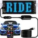 Light Sign for Car, 6.7''x2.7'' Programmable Flexible LED Matrix Panel, Bluetooth APP Control Custom Text Pattern Animation Scrolling LED Display for Car Windshield