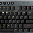 Logitech G915 X Lightspeed Low-Profile Wireless Gaming Keyboard, Double-Shot PBT Keycaps, Fully Programmable Keys, RGB Backlighting, Sleek Aluminum Finishing, GL Blue Clicky Switches - PC/Mac - Black
