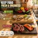 Acacia Wood Book Cutting Board Set with Stand, Wooden Cutting Boards That Look Like Books for Hands-Free Recipe Viewing, Beginner Cooking, Breakfast Prep, Family Meals & Housewarming Gift