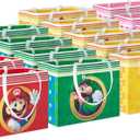 Hallmark Nintendo 4" Mini Gift Bags (Mario, Luigi, Princess, Bowser) Tiny Bags for Party Favors, Gift Cards, Classroom Treats