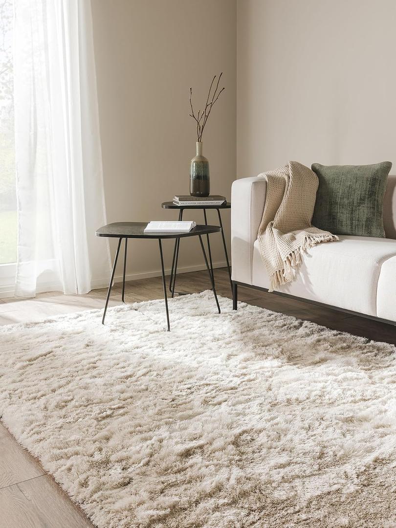 Shaggy Rug Beige 106x72 in