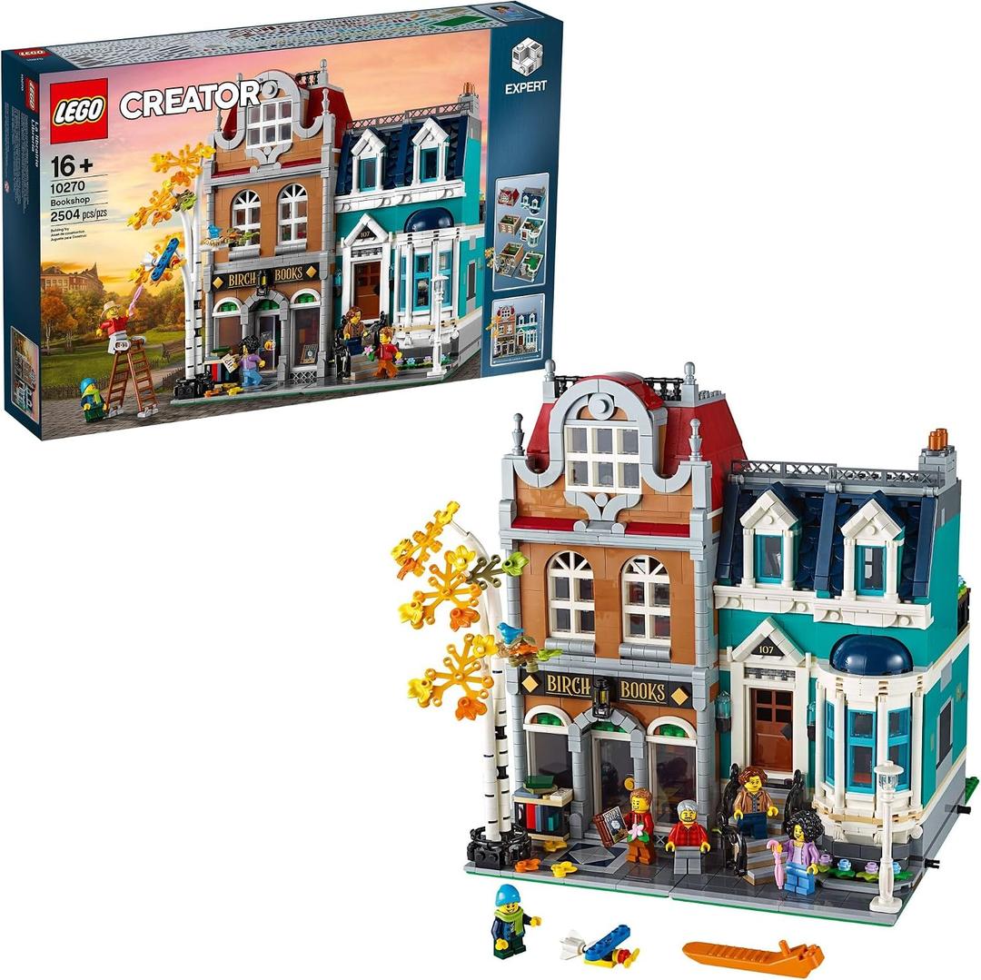 LEGO Creator Expert Bookshop 10270 Modular Building, Home Dcor Display Set for Collectors, Advanced Collection, Gift Idea for 16 Plus Year Olds, One Size