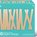 Darice 1000 Pcs Popsicle Stick, 4.5" Natural Wood Craft Sticks Supplies, Ice-Cream Stick Pop, Ages 3+
