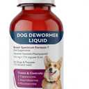 Liquid Dog Dewormer for Dogs & Puppies, Formula 7 Pyrantel Pamoate and Praziquantel, Removes Tapeworm, Roundworm & Hookworm, Broad Spectrum with 3ml Dosing Syringe (100ml)