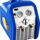 1HP Dual Cylinder Refrigerant Recovery Machine, 110V-120V 60Hz Portable Oil-less Freon Recycling Unit for Both Liquid and Vapor Refrigerant, for Automotive A/C System, Household HVAC System