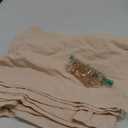6 Set Eid Gold Napkin Rings and Cotton Napkins Bismillah Letter Metal Napkin Buckles Eid Dinner Cloth Napkins Muslim Table Decoration for Ramadan Party Islamic Holiday Wedding(Beige)