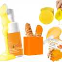 4-Piece Turmeric Skincare Set with Face Wash, Cream, Soap Bar, Bubble Net, Facial Cleanser for All Skin Types, Soothing Hydrating Formula