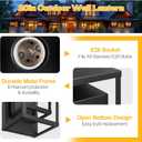 20in Outdoor Wall Light-Black Modern Sconce Waterproof Exterior Lighting Fixture with Tempered Glass E26 Socket Porch Lights Extra Large Lantern for Entryway Patio House Garage 2 Pack