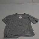 No Brand Women Summer Sexy Mesh Tops Fashion Casual Round Neck Lace Printed Floral Sheer Blouse See Through Shirt Medium