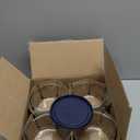 Anchor Hocking 12 Piece Glass Storage Containers with Lids (6 Glass Food Storage Containers & 6 Navy Blue SnugFit Lids)