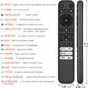 4 x Replacement Remote Control for TCL Google TV, RC813 Compatible with TCL QM8/QM7/Q7/Q6/Q5/S5/S4/S3 Series 4K UHD HDR LED QLED Smart TVs
